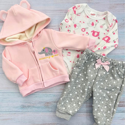 Conjunto Buzo Forrado 3 Piezas Elefante