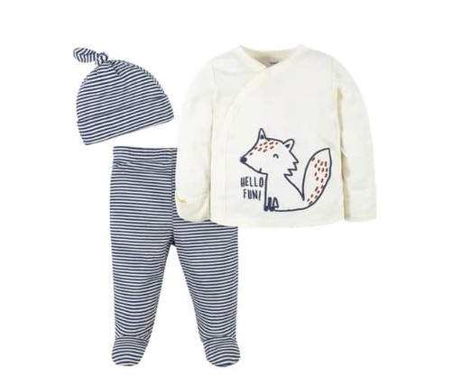 Conjunto 3 piezas Bebé Algodón