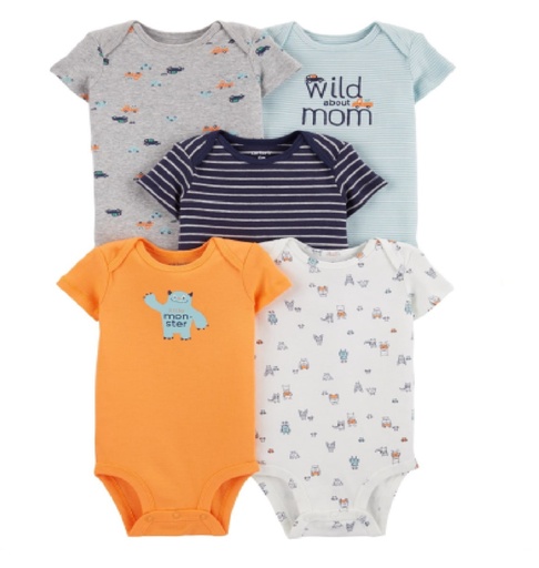 Set Bodys Manga Corta Monster Naranjo