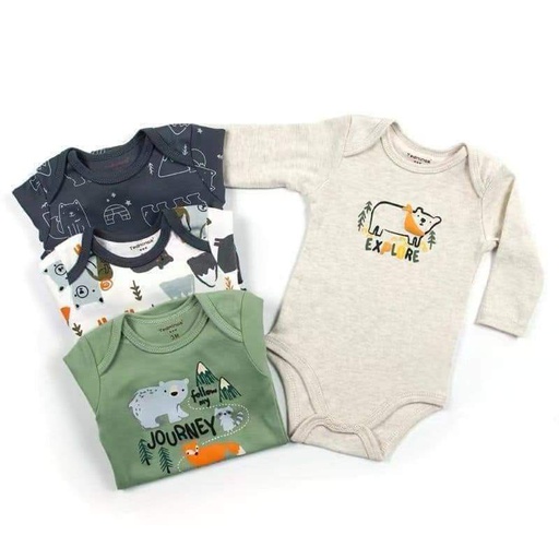 Set 4 Bodys Manga Larga Oso Explore