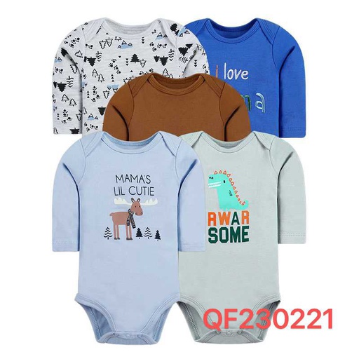 Set 5 Bodys Manga Larga Reno