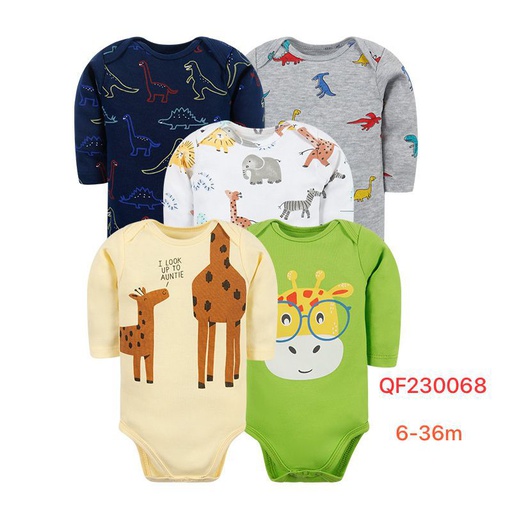 Set 5 Bodys Manga Larga Jirafa