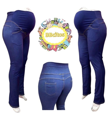 Calza Pantalon Maternal Azul Jeans