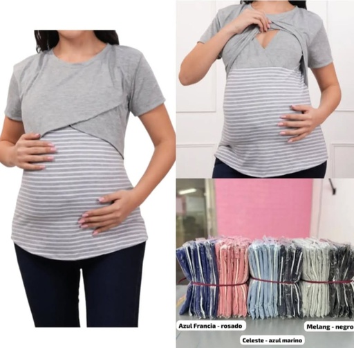 Polera Lactancia Rayas