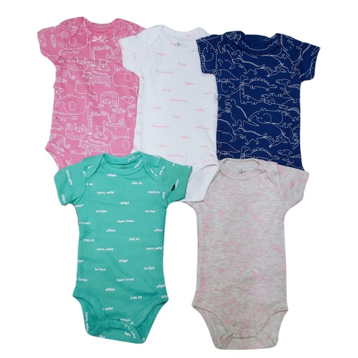 Set Bodys Manga Corta Animales Niña