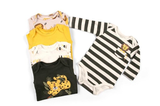 Set 5 Bodys Manga Larga Jaguar