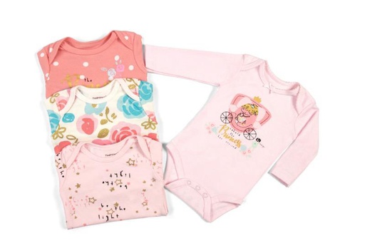 Set 4 Bodys Manga Larga Carruaje