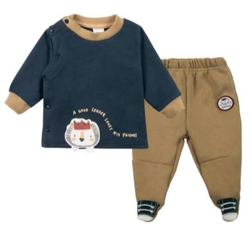 Traje Bebé León Café