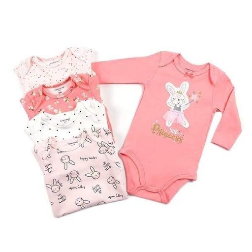 Set 5 Bodys Manga Larga Coneja