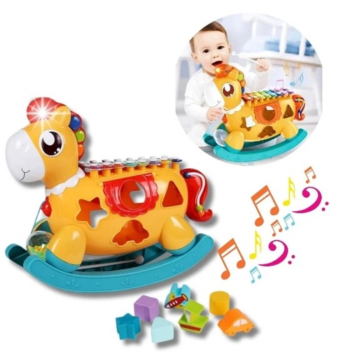 Juguete Caballo Musical Balancín Xilófono